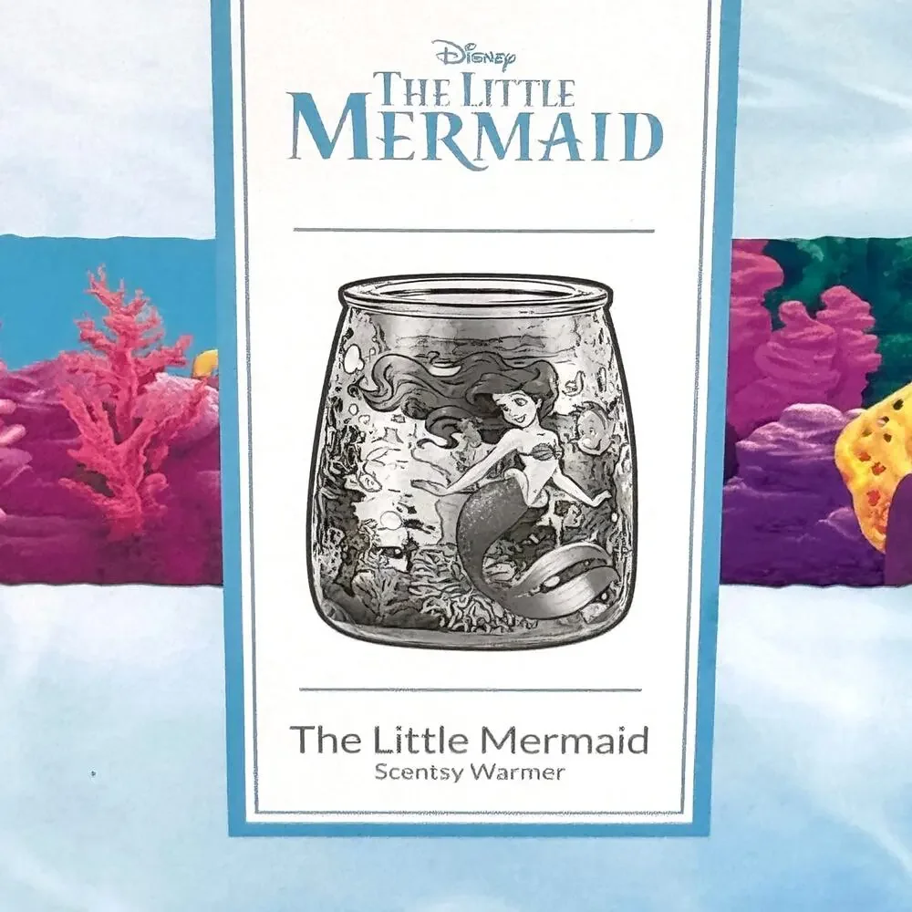 Scentsy Little Mermaid Ariel Flounder Sebastian Wax Warmer Discontinued NEW